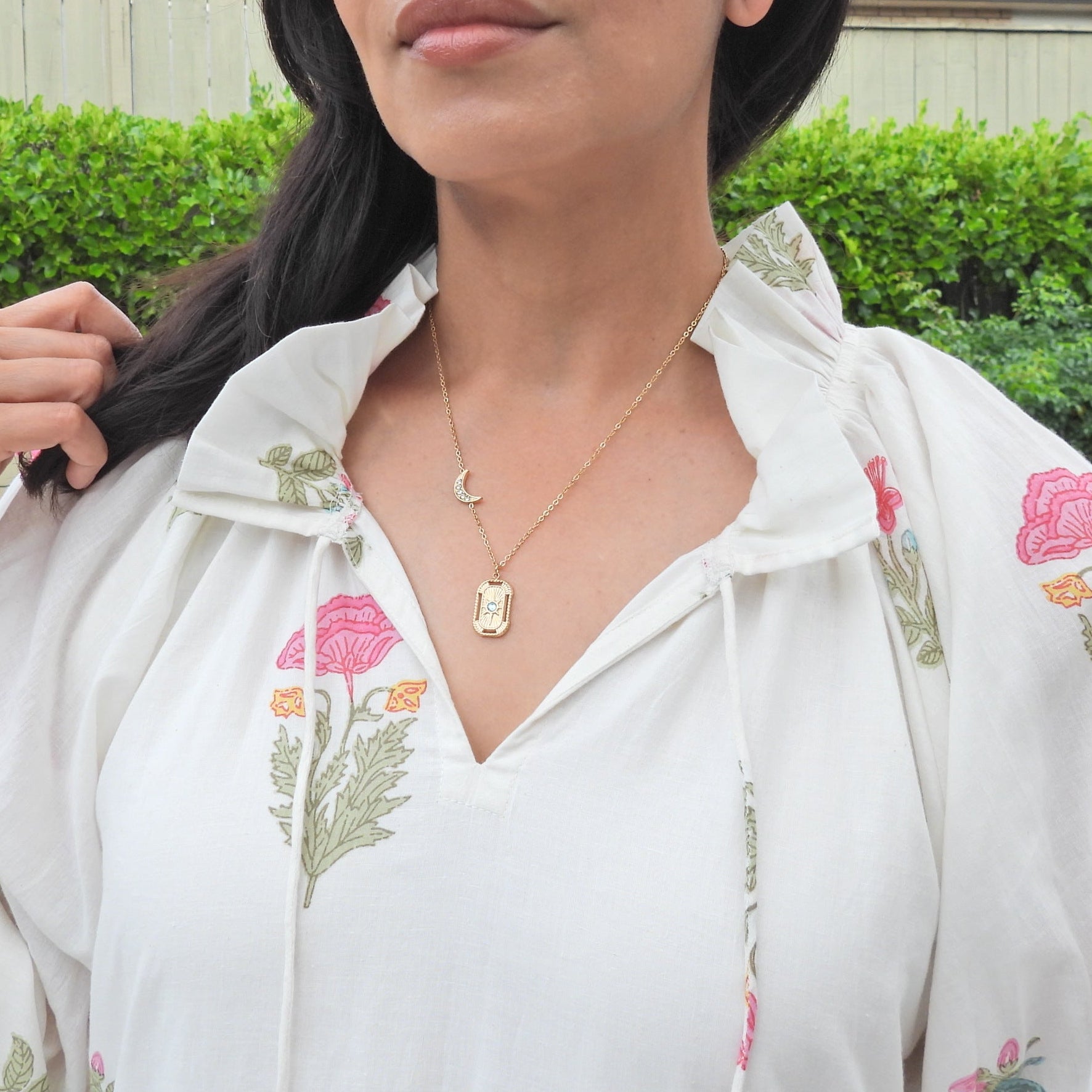 Zoya White Floral 100% Cotton Dress