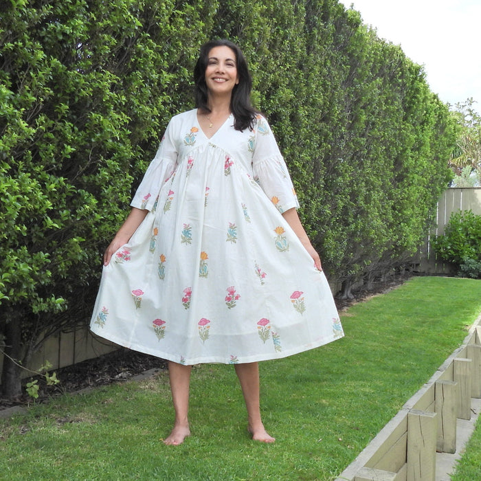 Anya Dress White Floral