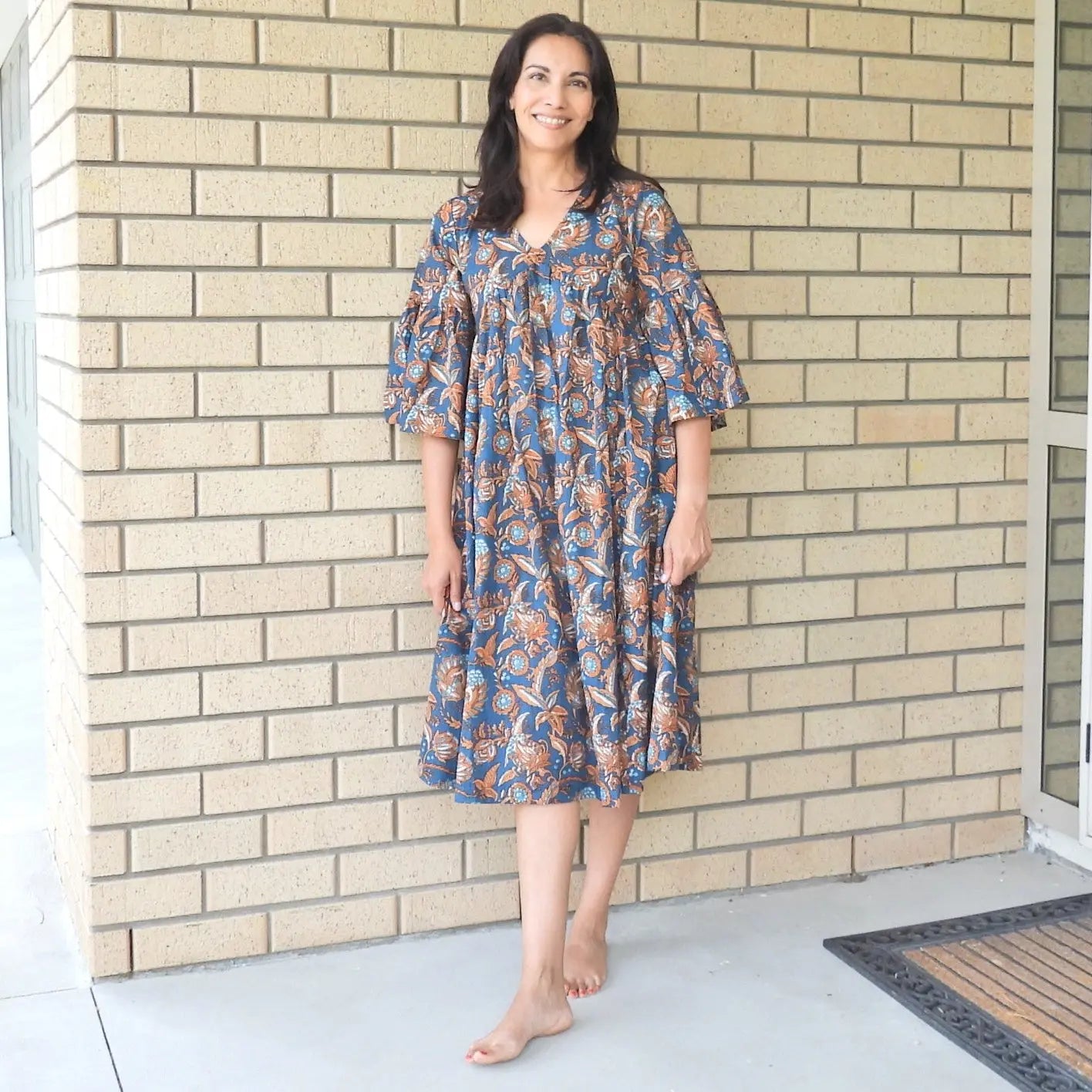 Anya Dress Terradust Glint & Gold