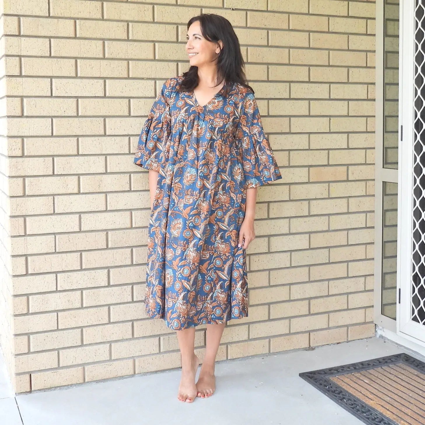 Anya Dress Terradust Glint & Gold