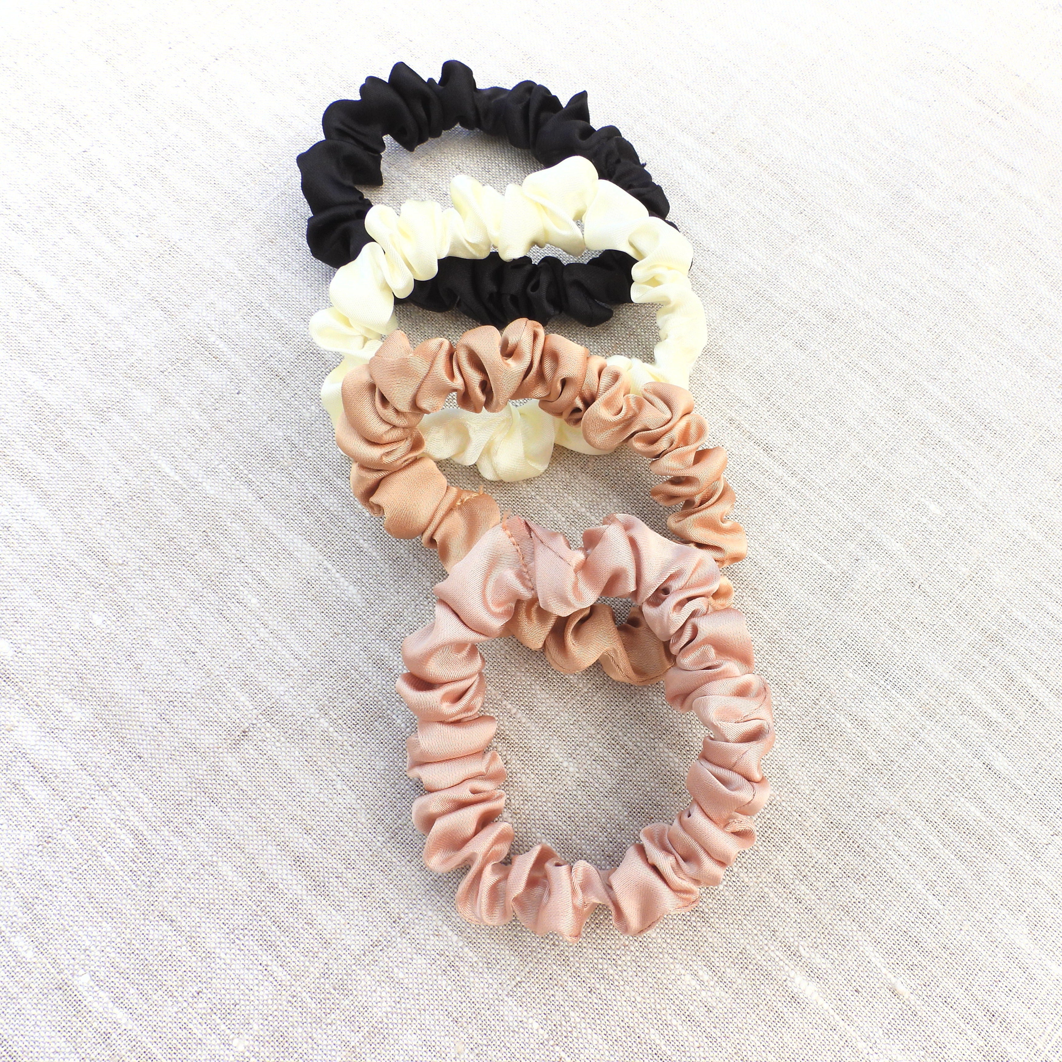 Set of 4 Satin Scrunchies