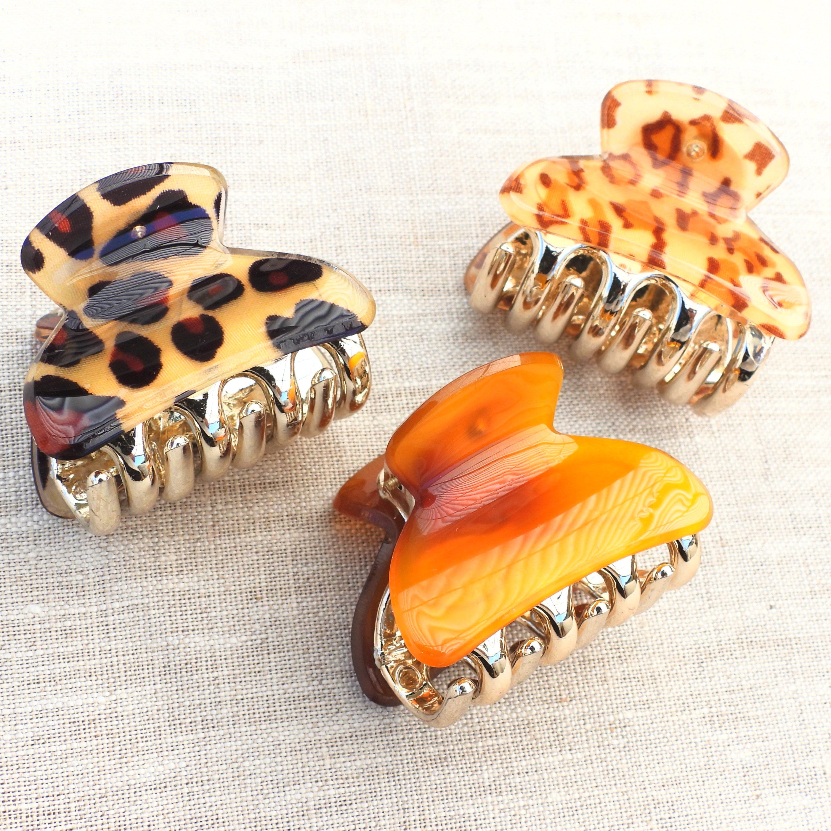 Evie Mini Hair Claws Set of 3 - Animal