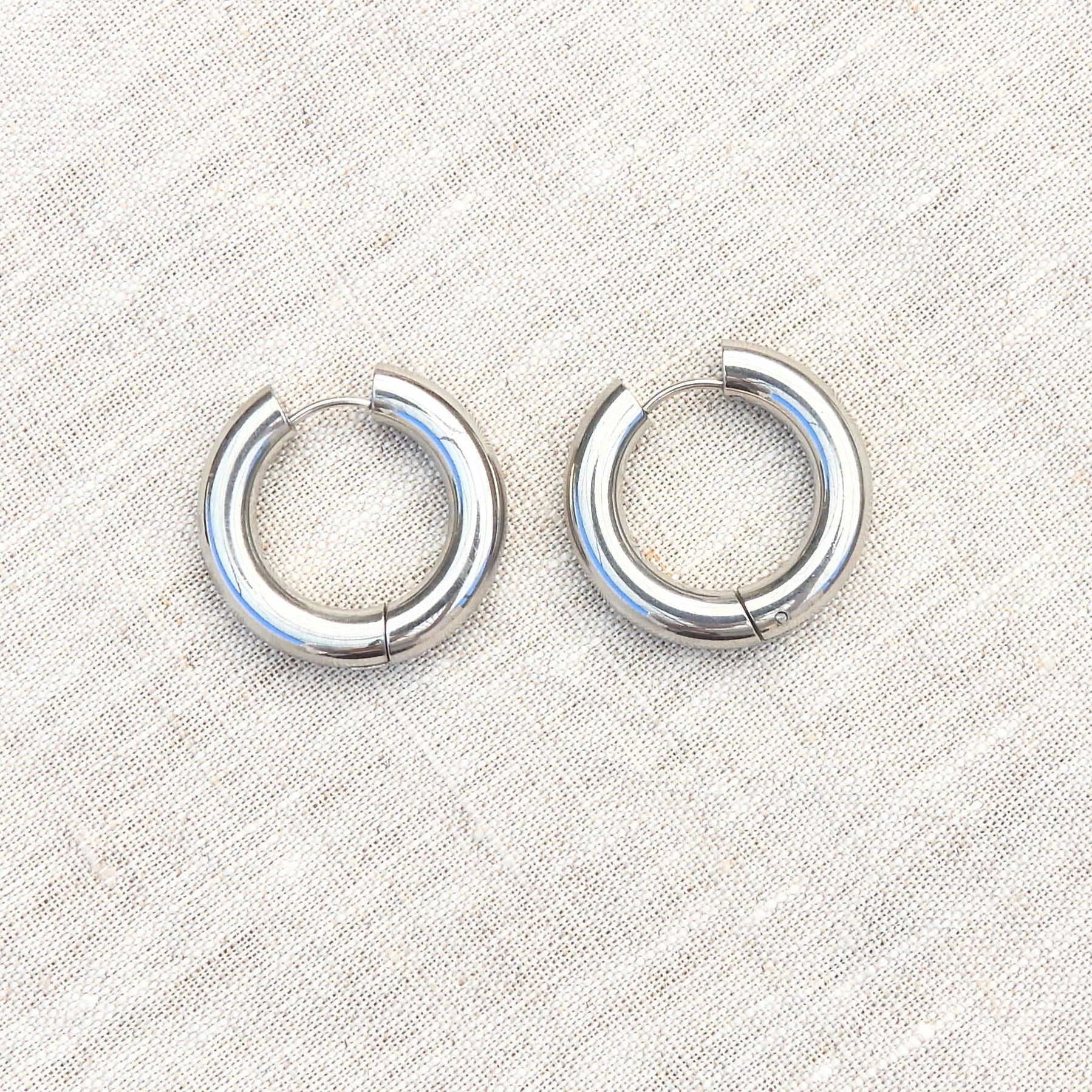 Nina Chunky Gold Plated Stainless Steel Hoop Earrings