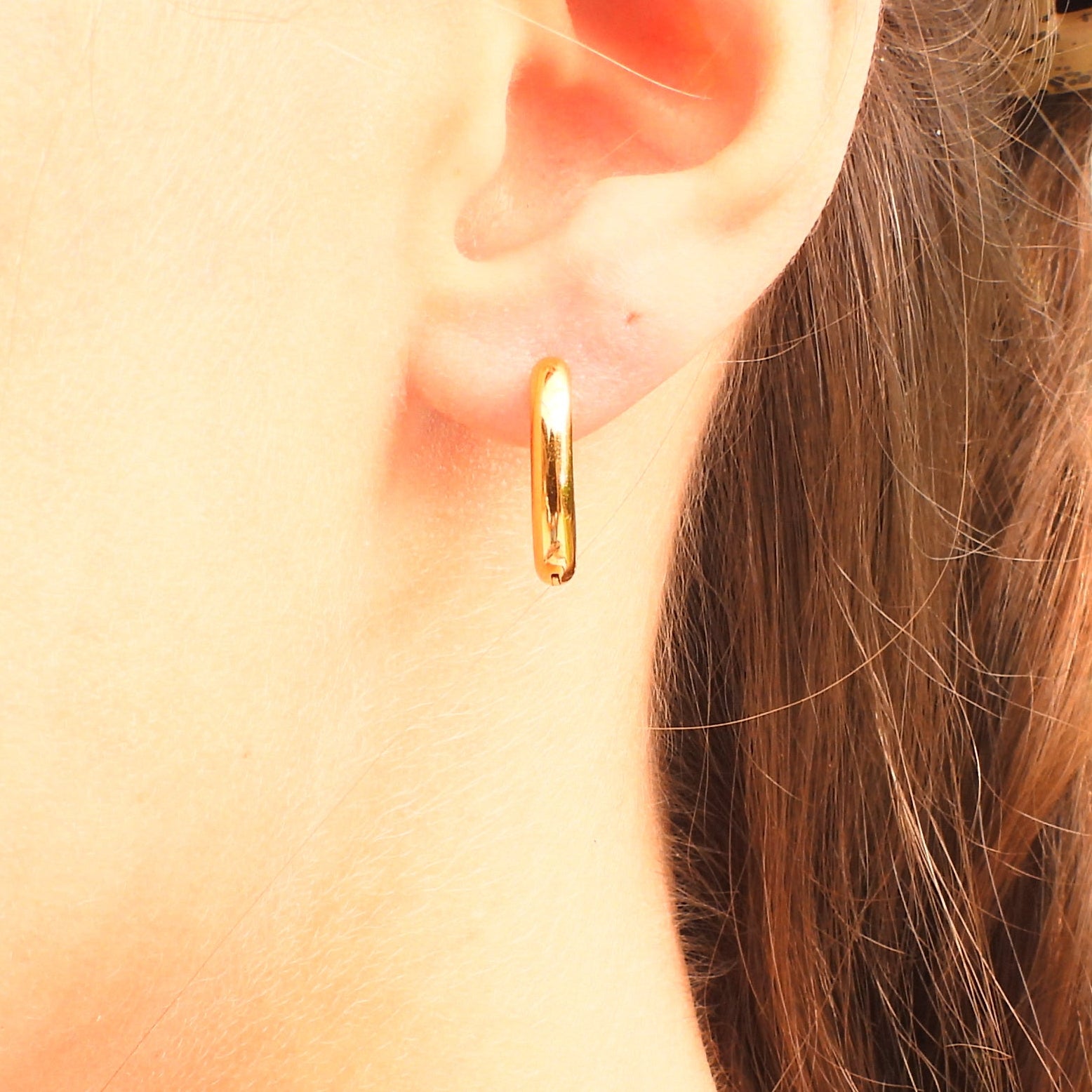 Jess Stainless Steel Oval Hoop Earrings