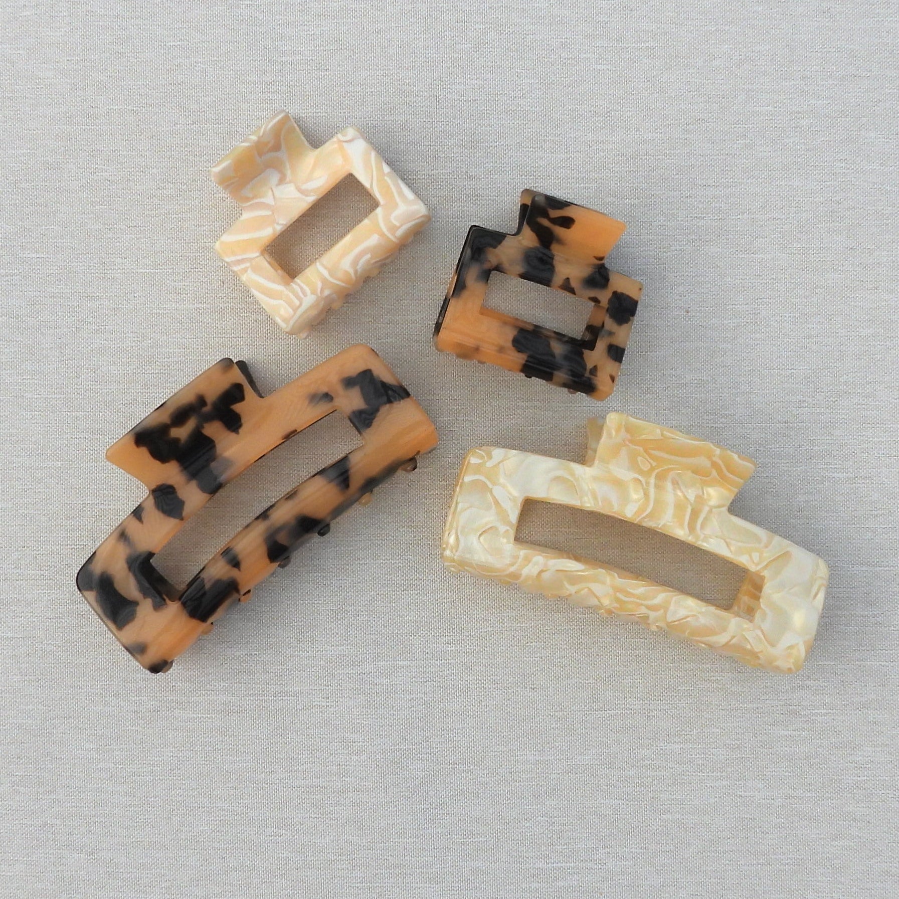 Harriet and Matilda Duo Acetate Set of Hair Claws Tortoise Shell