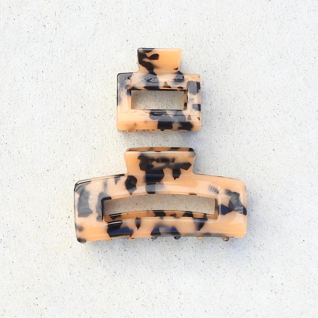 Harriet and Matilda Duo Acetate Set of Hair Claws Tortoise Shell