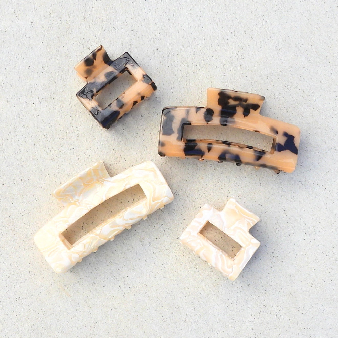 Harriet and Matilda Duo Acetate Set of Hair Claws Tortoise Shell