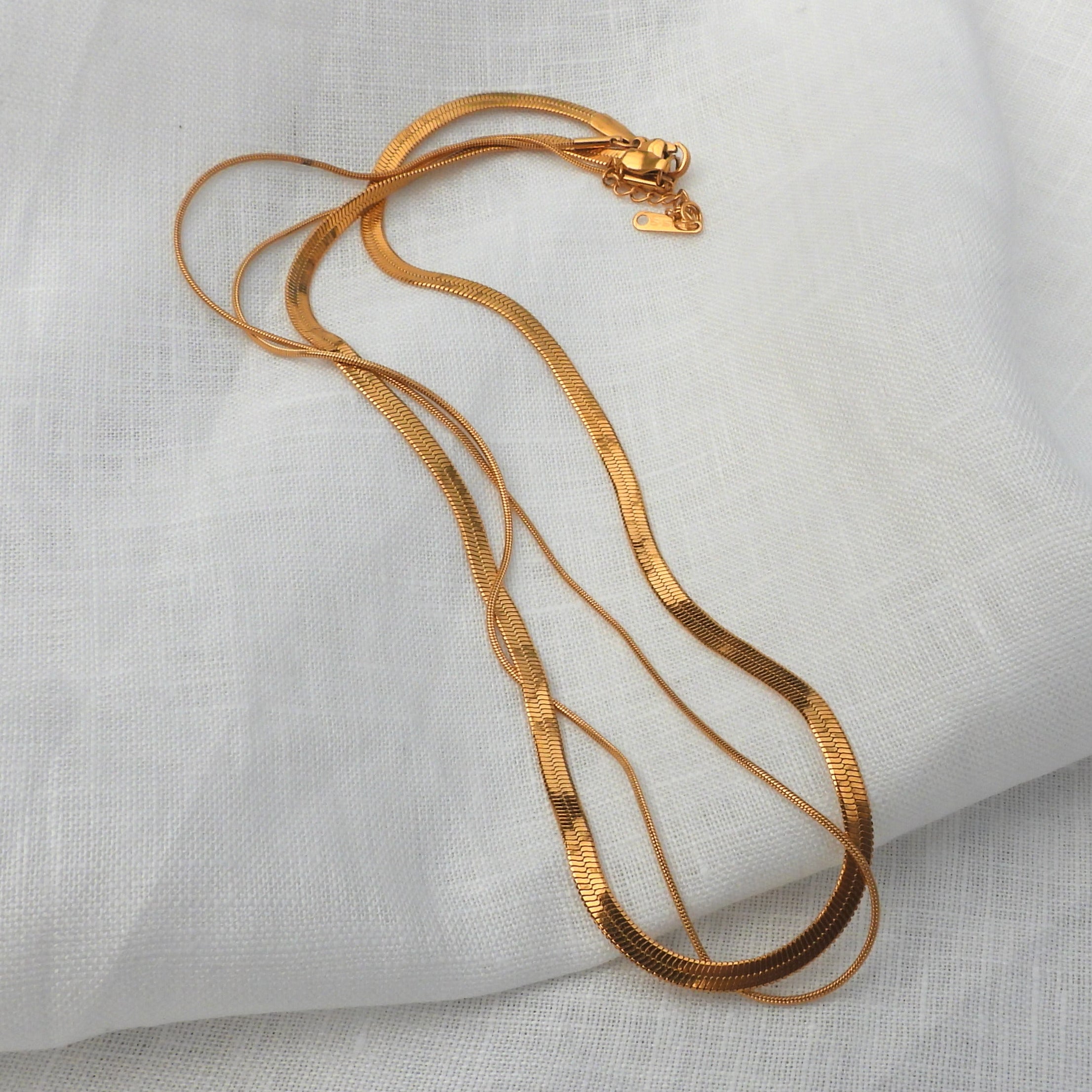 Estelle Stainless Steel Double Layered Necklace