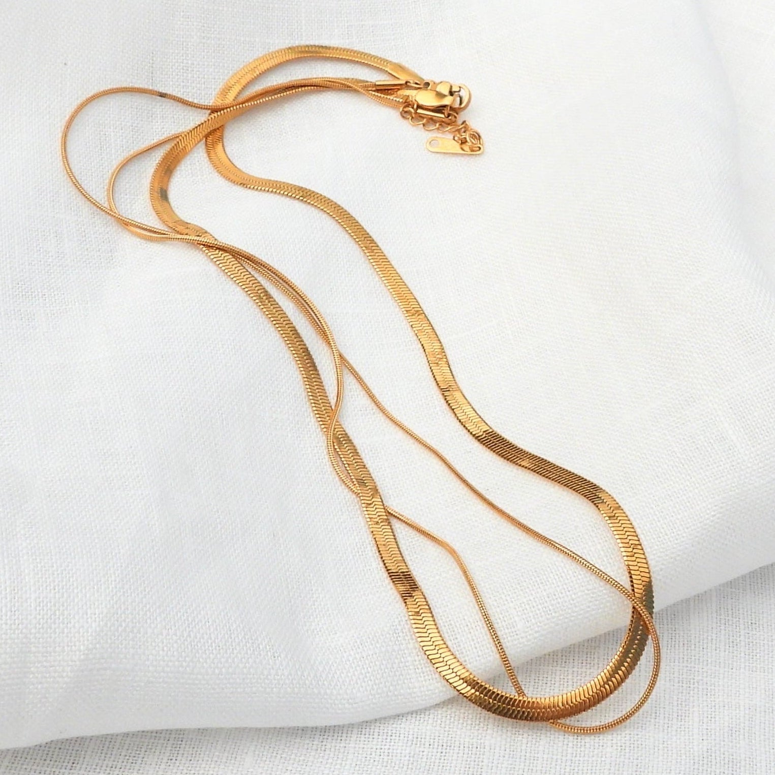 Estelle Stainless Steel Double Layered Necklace