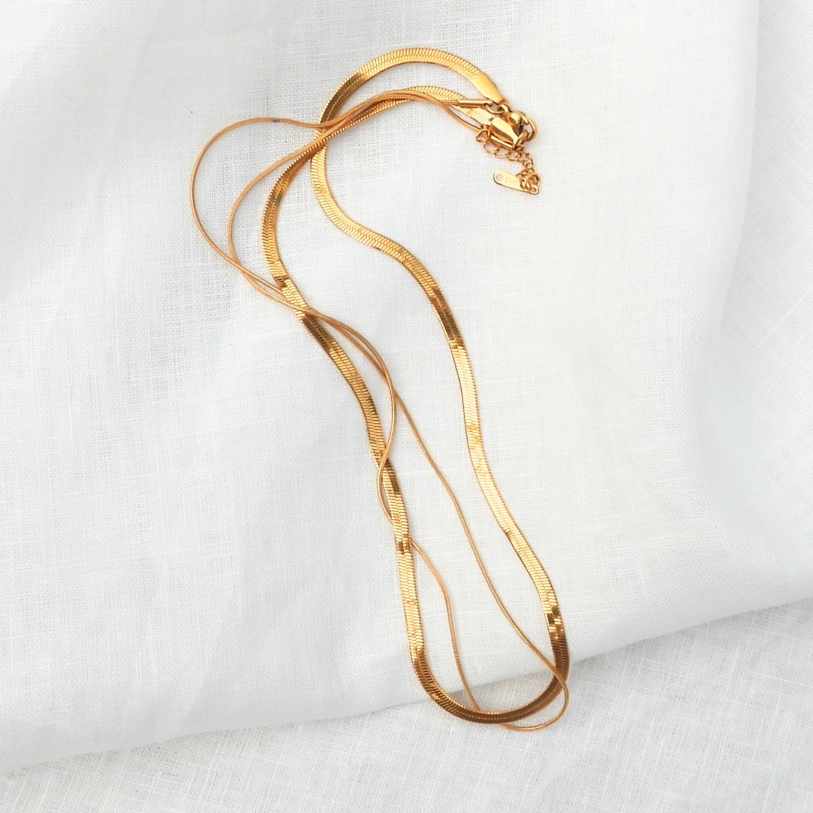 Estelle Stainless Steel Double Layered Necklace