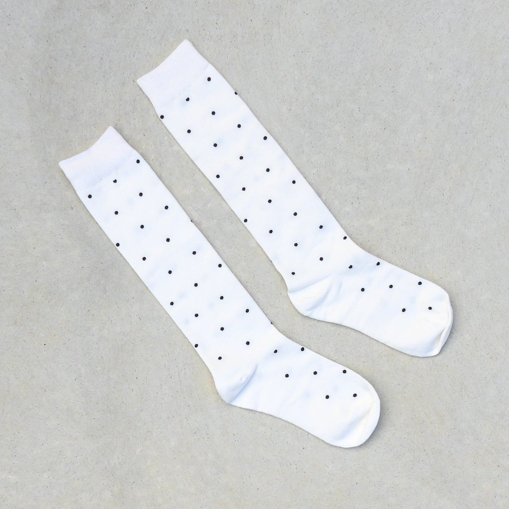 Mia Polka Dot Knee Socks Chestnut