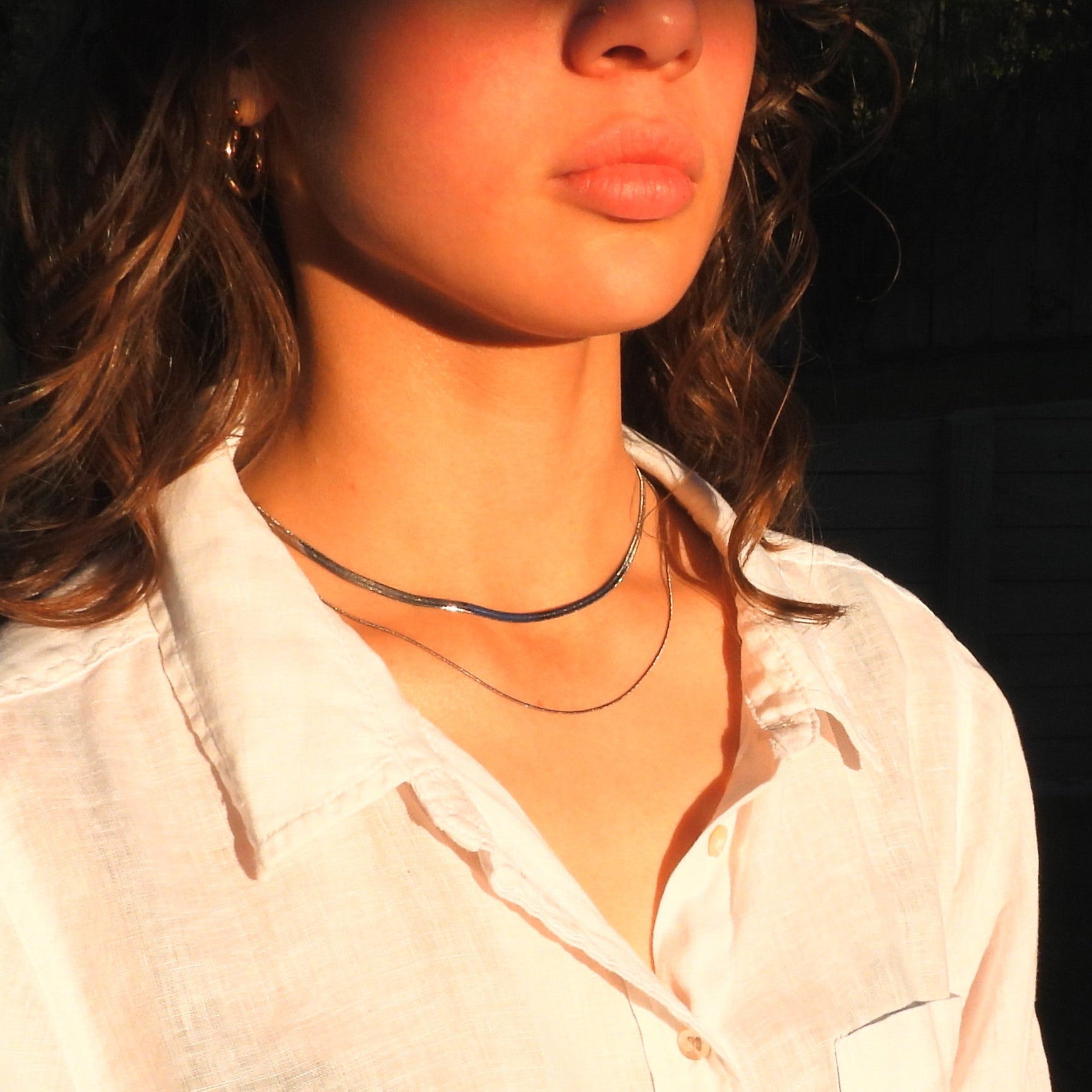 Estelle Stainless Steel Double Layered Necklace