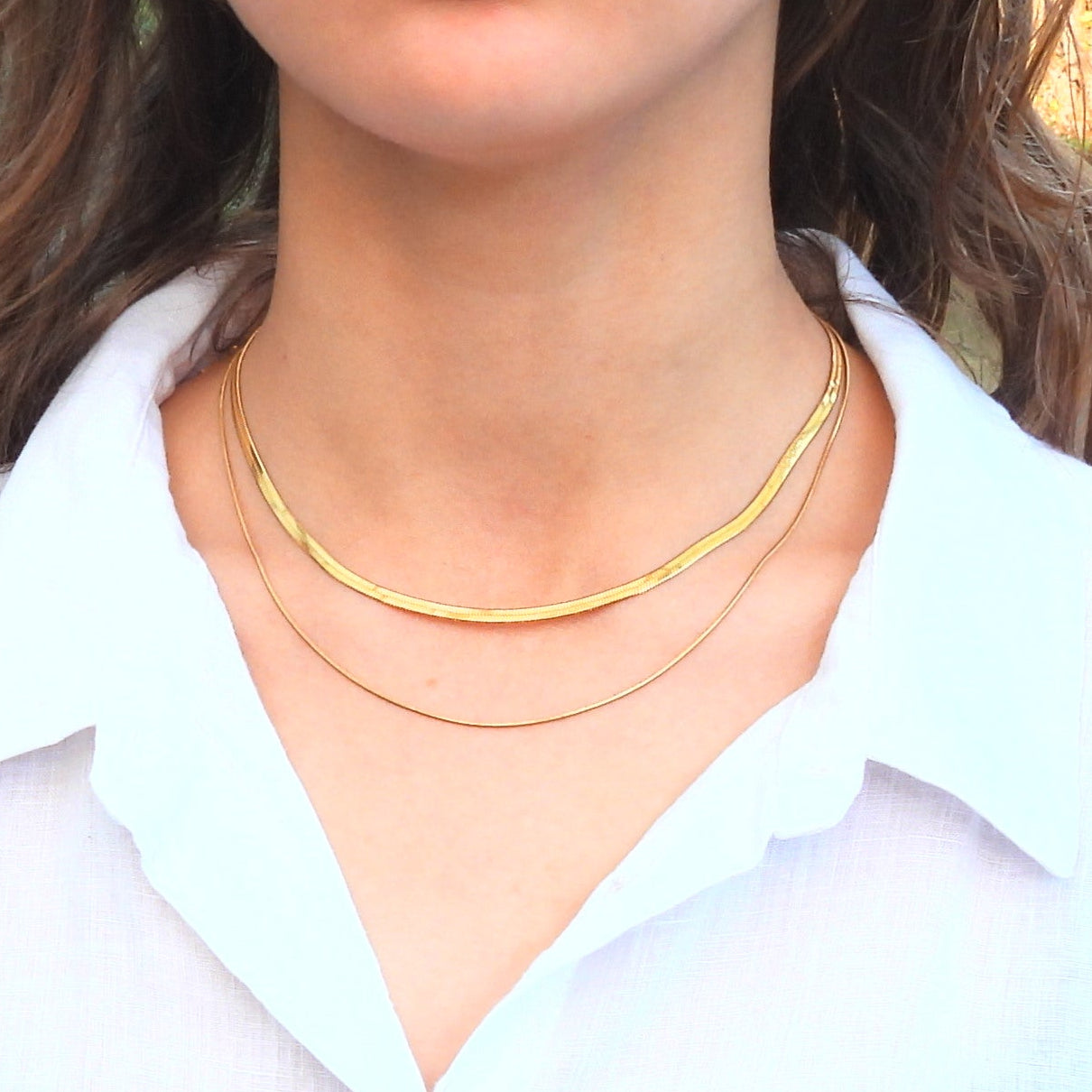 Estelle Stainless Steel Double Layered Necklace