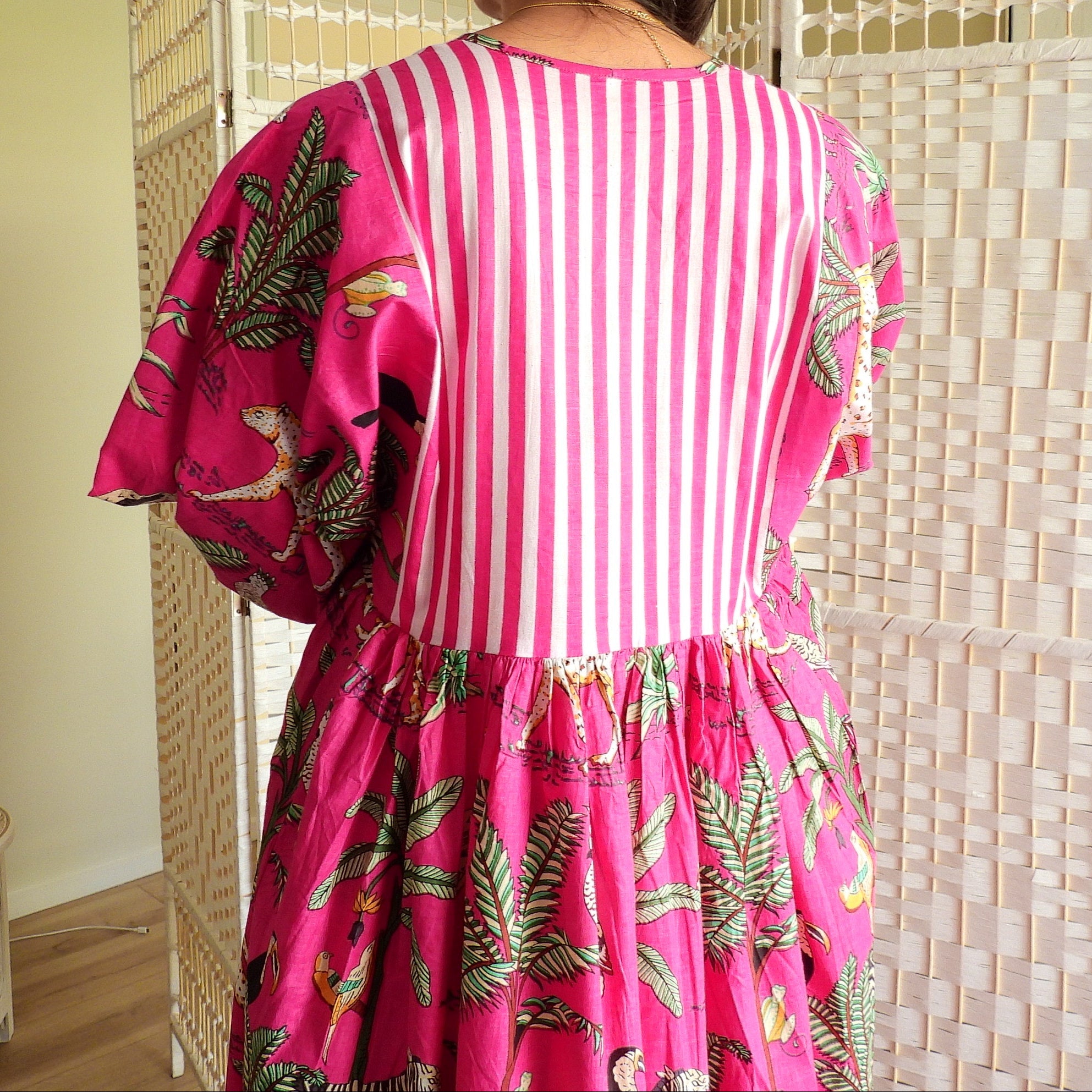 Boho Printed Cotton Midi Dress - The Paloma