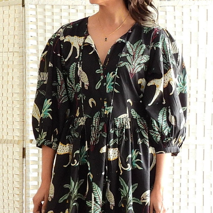Boho Printed Cotton Midi Dress - The Isla