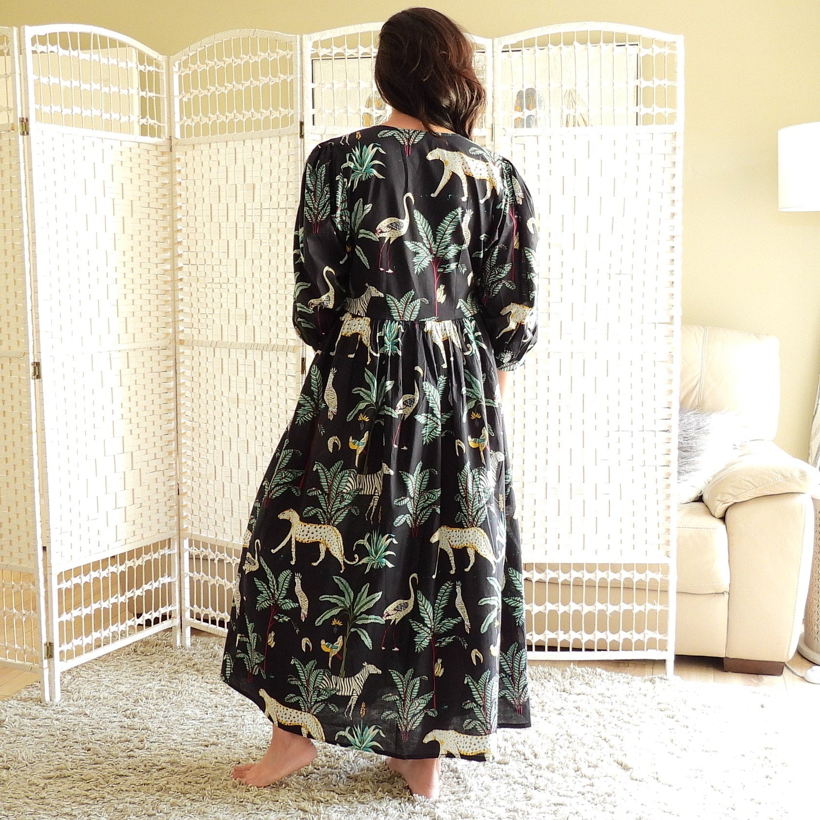 Boho Printed Cotton Midi Dress - The Isla