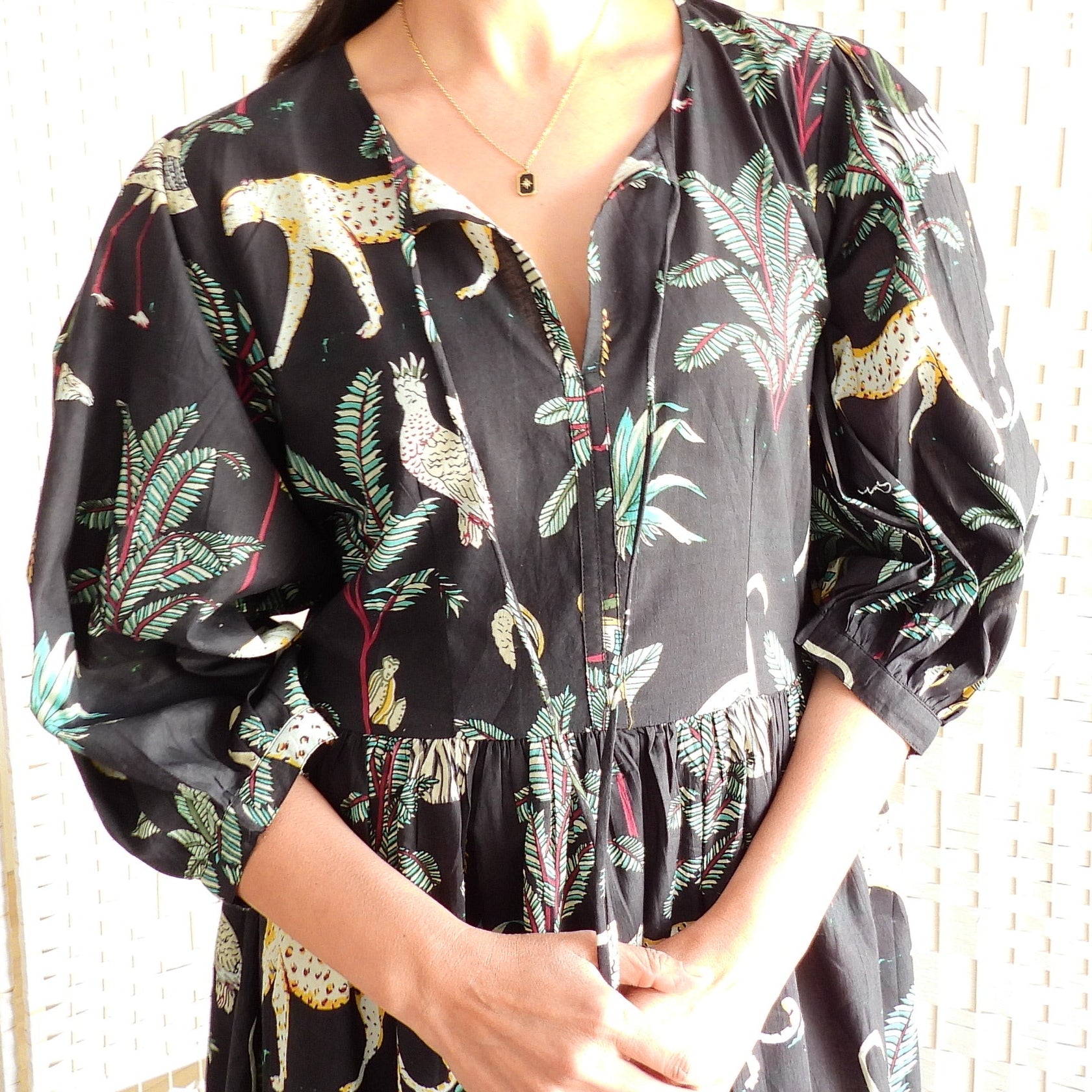 Boho Printed Cotton Midi Dress - The Isla