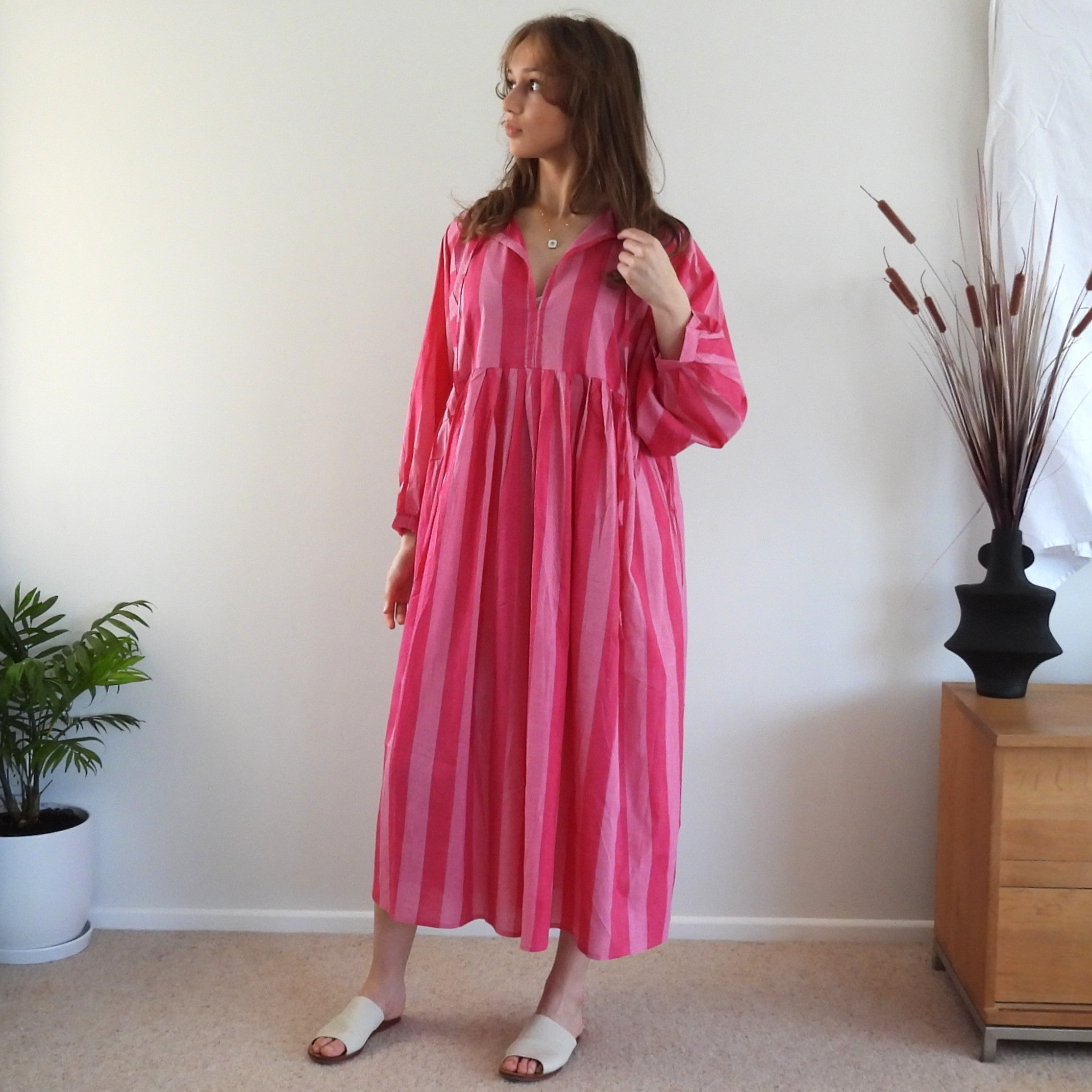 Boho Printed Cotton Midi Dress - The Lola