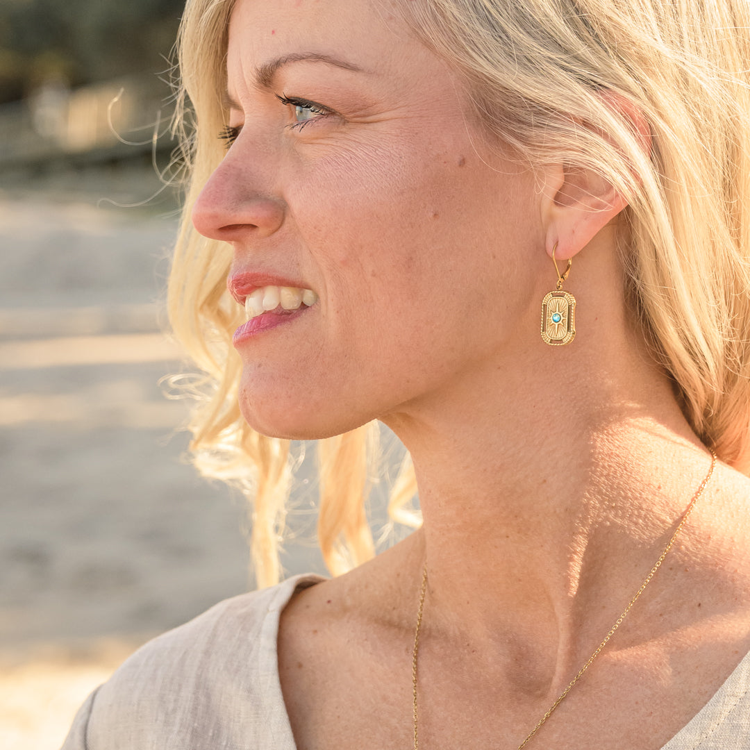 Skye Gold Plated Stainless Steel Pendant Earrings