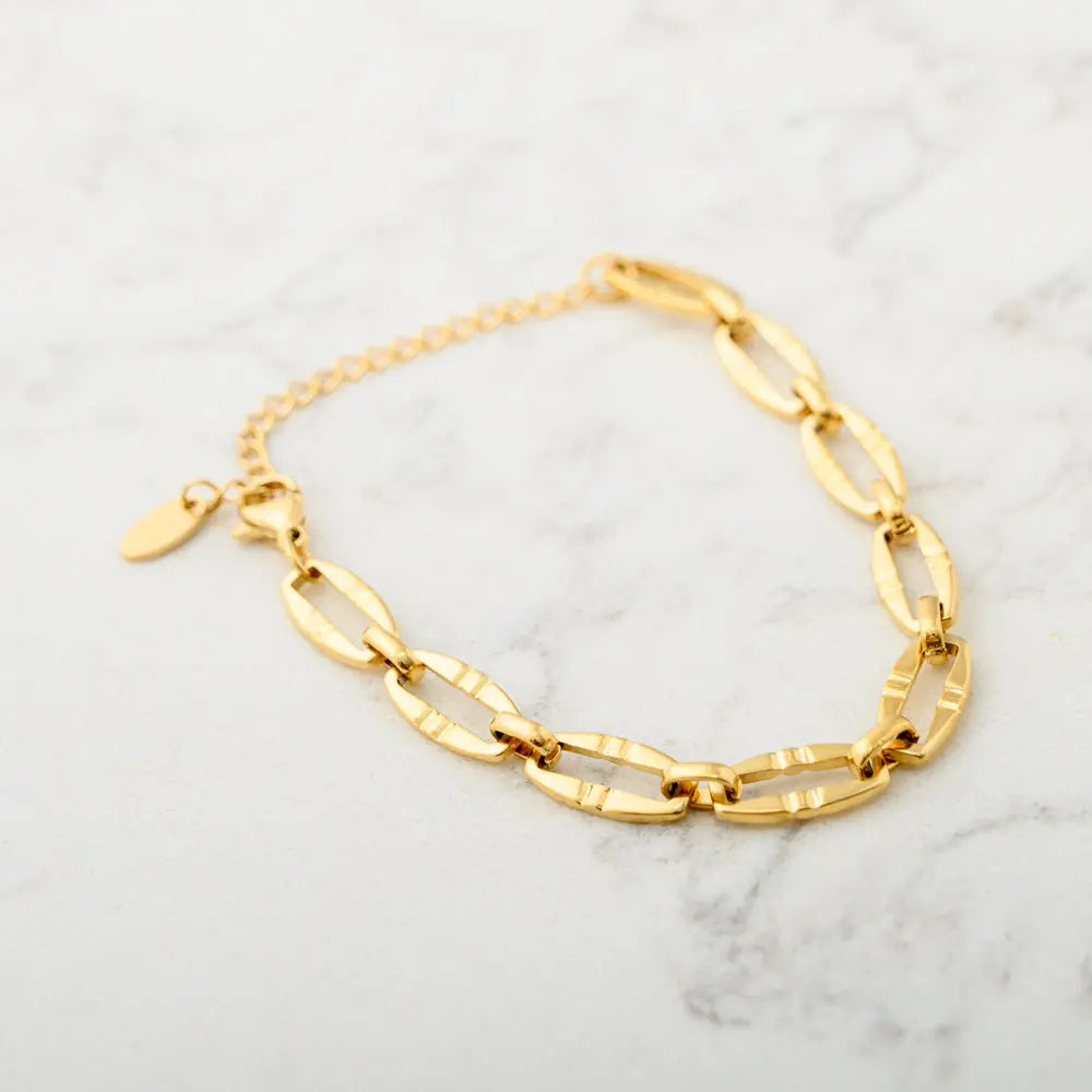 Charlotte Gold Plated Stainless Steel Bracelet